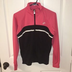 Nike Pink Black Full Zip Jacket Medium